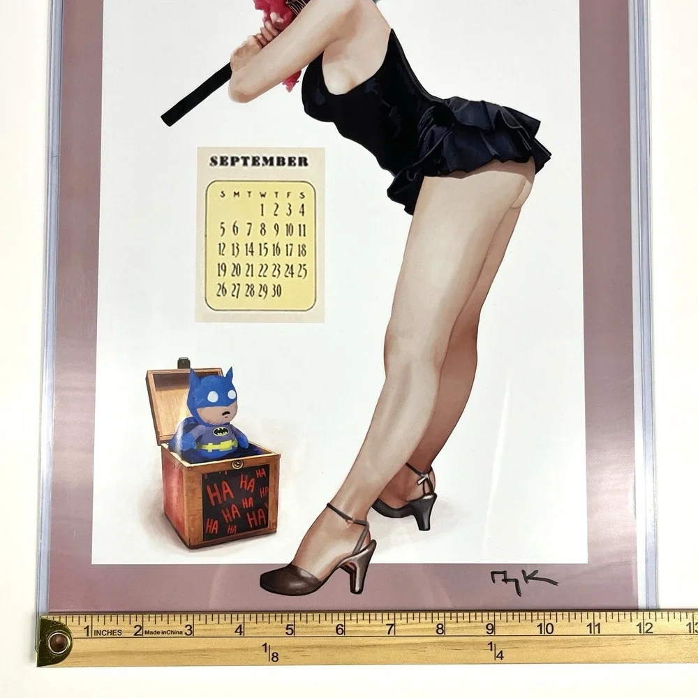 DC Comics Bombshells Harley Quinn‎ September 2024 Calendar Picture 18x12 Signed - Picture 5 of 6